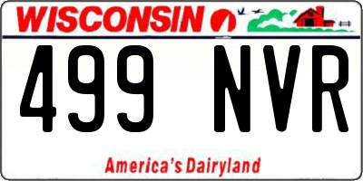 WI license plate 499NVR