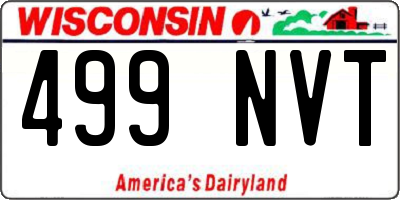 WI license plate 499NVT