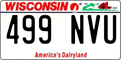 WI license plate 499NVU