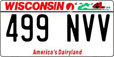WI license plate 499NVV