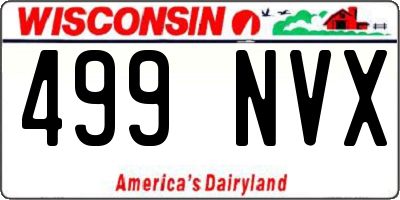 WI license plate 499NVX