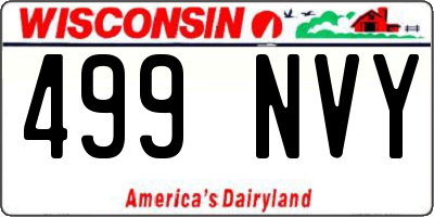 WI license plate 499NVY