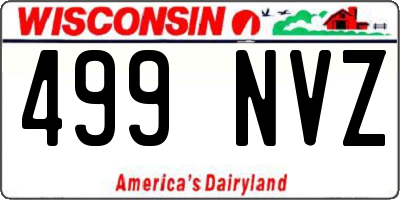 WI license plate 499NVZ