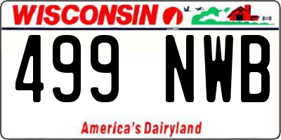 WI license plate 499NWB