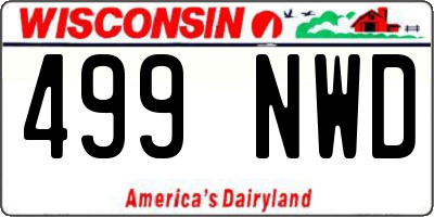 WI license plate 499NWD