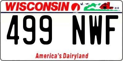 WI license plate 499NWF