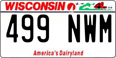 WI license plate 499NWM