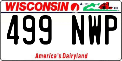 WI license plate 499NWP