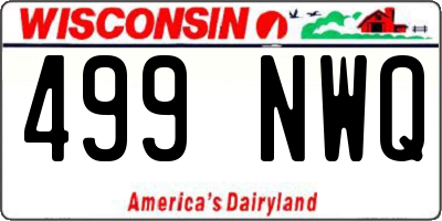 WI license plate 499NWQ