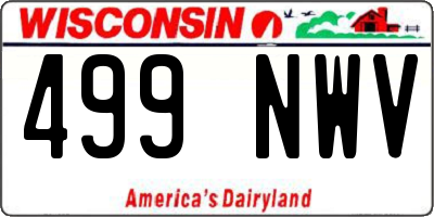 WI license plate 499NWV