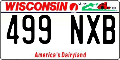 WI license plate 499NXB