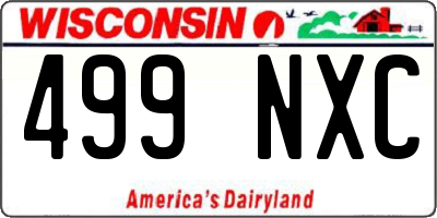 WI license plate 499NXC