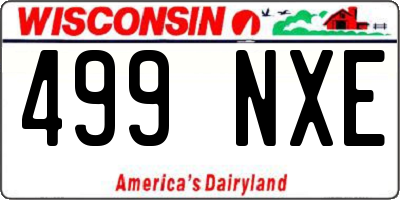 WI license plate 499NXE