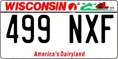 WI license plate 499NXF