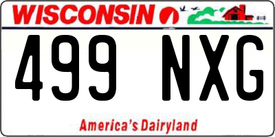 WI license plate 499NXG