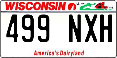 WI license plate 499NXH