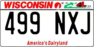 WI license plate 499NXJ