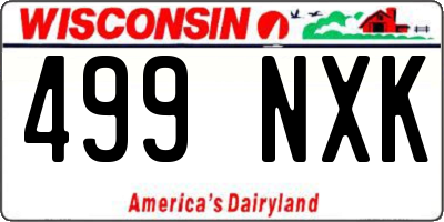 WI license plate 499NXK