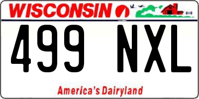 WI license plate 499NXL