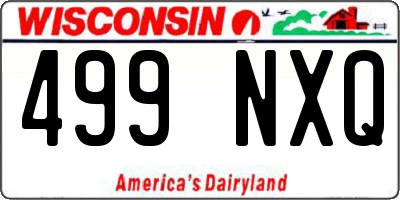 WI license plate 499NXQ