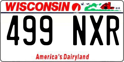 WI license plate 499NXR