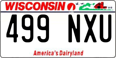WI license plate 499NXU