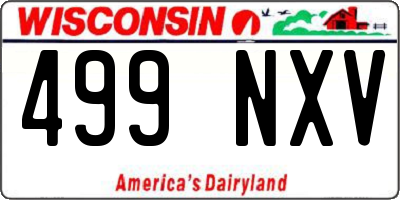 WI license plate 499NXV