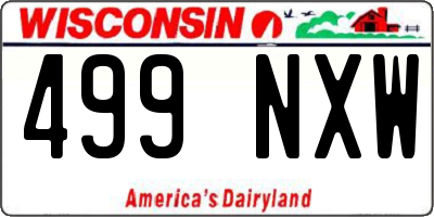 WI license plate 499NXW