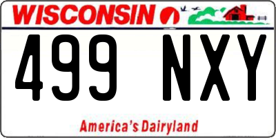 WI license plate 499NXY
