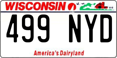 WI license plate 499NYD