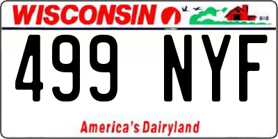 WI license plate 499NYF