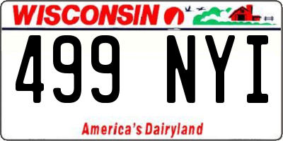 WI license plate 499NYI