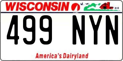 WI license plate 499NYN
