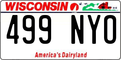WI license plate 499NYO