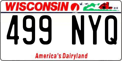 WI license plate 499NYQ