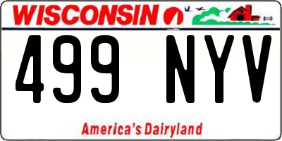 WI license plate 499NYV