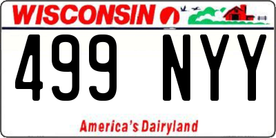 WI license plate 499NYY