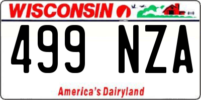 WI license plate 499NZA