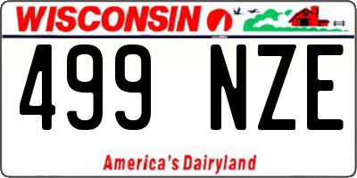 WI license plate 499NZE