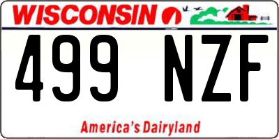 WI license plate 499NZF