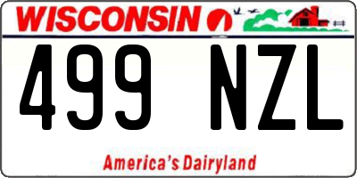 WI license plate 499NZL