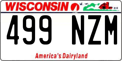 WI license plate 499NZM