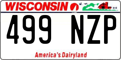 WI license plate 499NZP