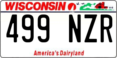 WI license plate 499NZR