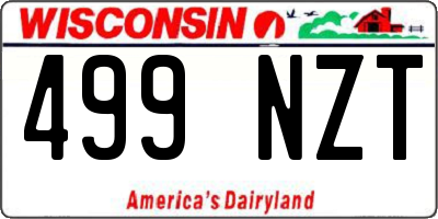 WI license plate 499NZT