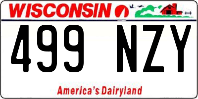 WI license plate 499NZY