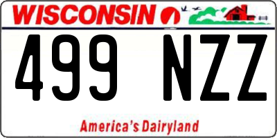 WI license plate 499NZZ