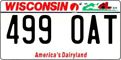 WI license plate 499OAT