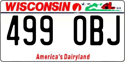 WI license plate 499OBJ
