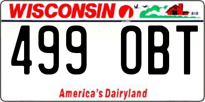 WI license plate 499OBT